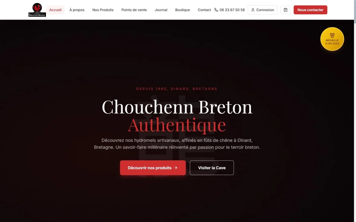 Capture du site La Cave du Dragon Rouge
